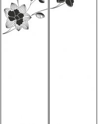 Пескоструйный рисунок Цветы 1374